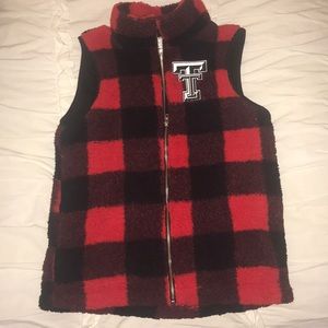 PINK Texas Tech Sherpa Vest
